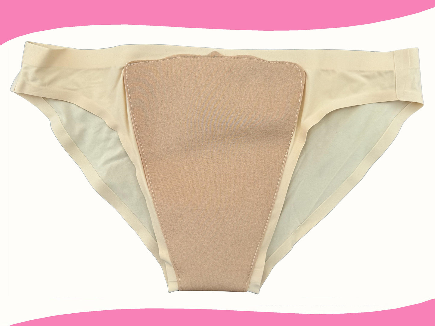 BIMEI Tape Gaff Panty Avoid Camel Toe Seamless Underwear Skip the Line -Transgender,Crossdresser,Men&Women,Beige,2 Colors