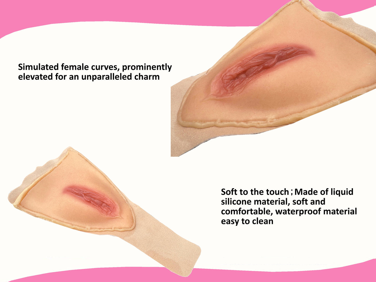 LINRA DIY Fake Vagina Tucking Tape Kit Male Hiding Underwear Panty Silicone Pads Self-adhesive Reusable Drag Queen Transgender Crossdresser