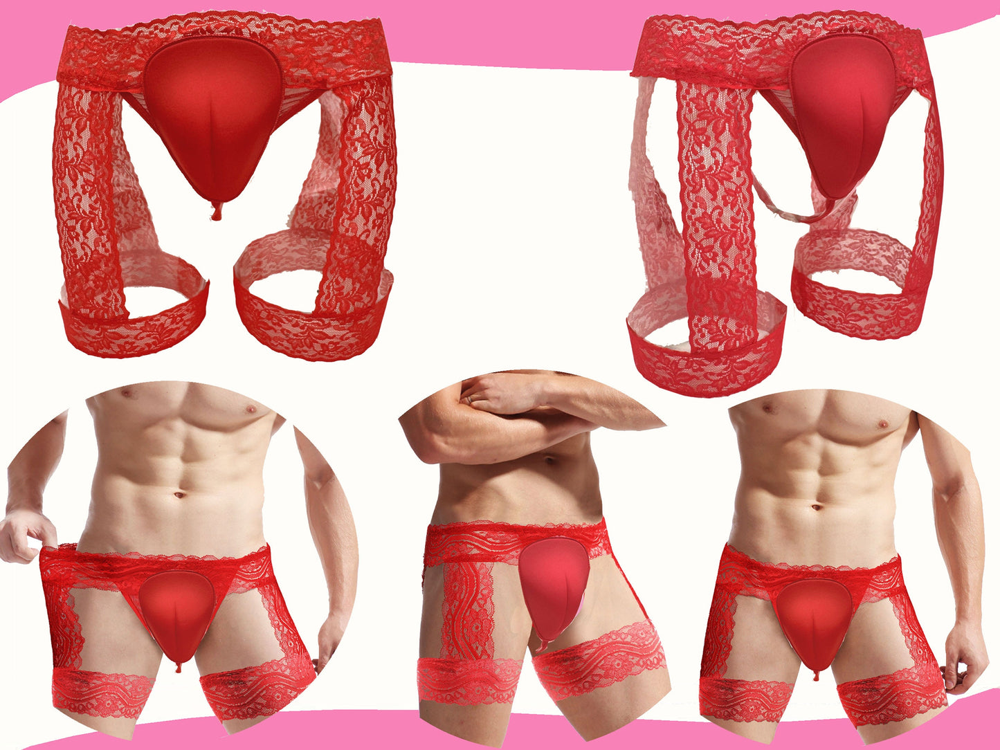 LINRA Camel Toe Thong Hiding Gaff Panty Sexy Lace for Transgender Drag Queens & Cosplay Male To Female Cross-Dressing